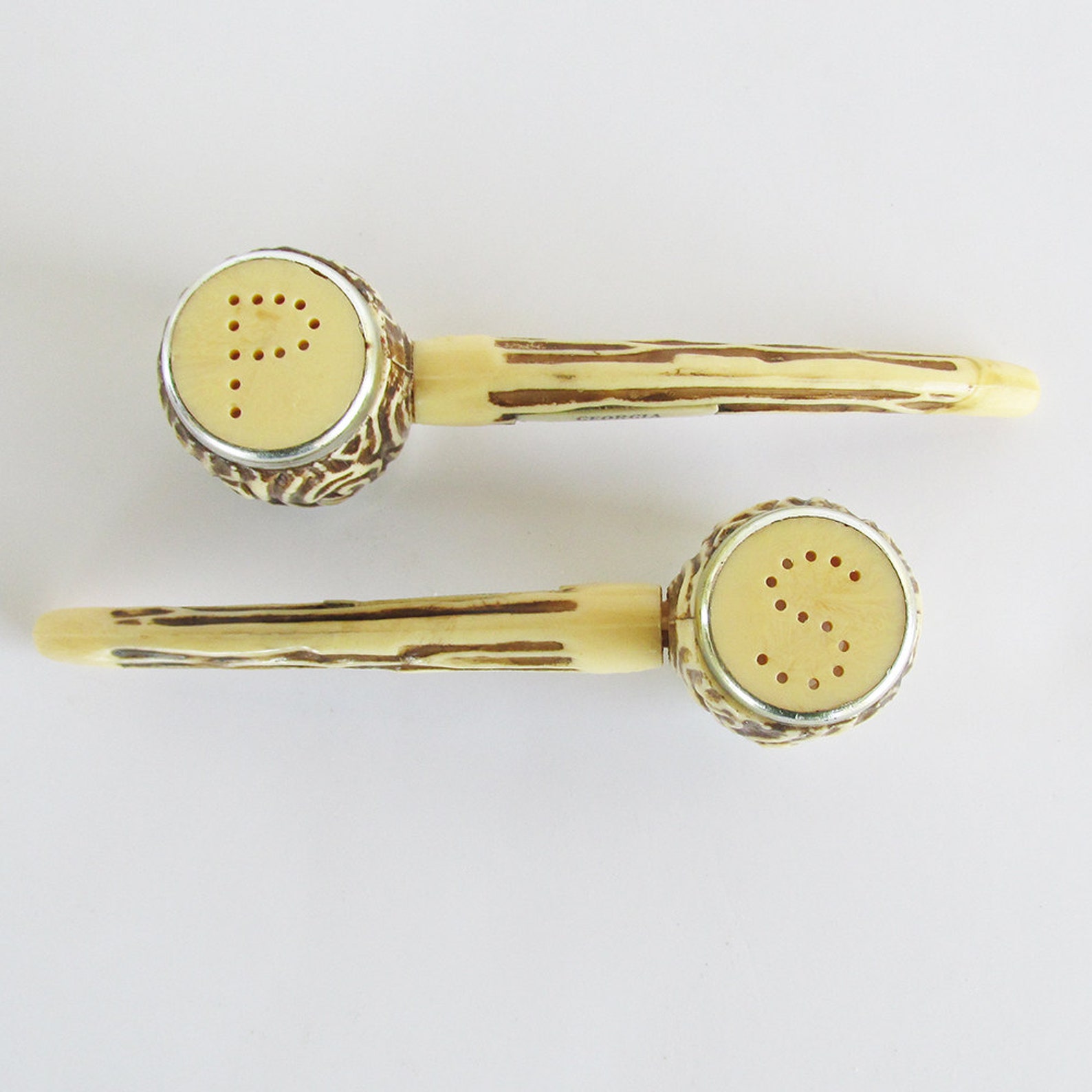 Kitschy Mid Century Corn Cob Pipe Salt & Pepper Shakers Etsy