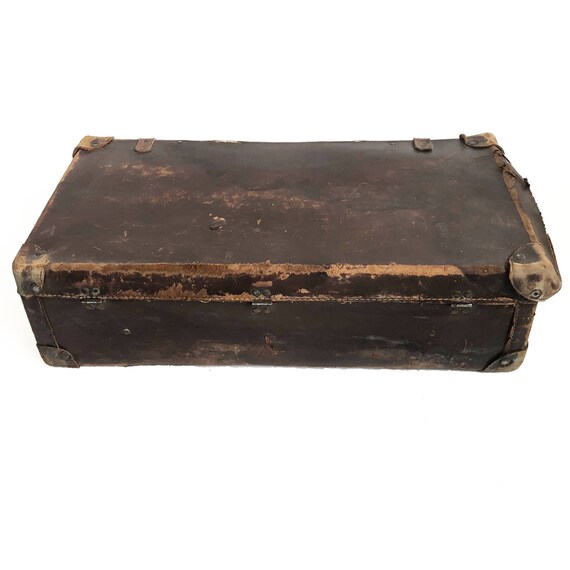 1930s-1940s Distressed Belber Leather Suitcase, S… - image 8