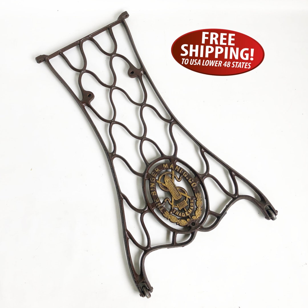 Antique Cast Iron Singer Treadle Sewing Machine Table Leg, Table Frame