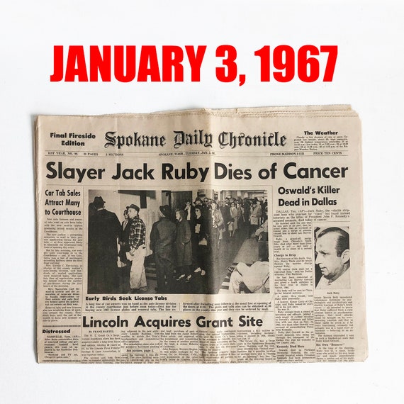 Original President Kennedy Assassination Newspaper From Original President Kennedy Assassination Newspaper From