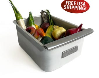 Salvaged Mid-century Refrigerator Vegetable Drawer: Crisper Drawer, Upcycle for Kitchen Storage, Flat File