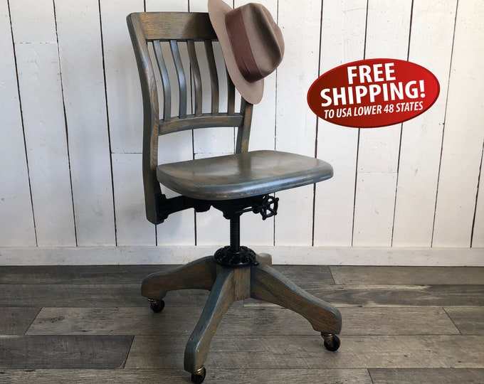 Antique Milwaukee Chair Co. Bankers Chair, Lawyers Chair, Office Chair