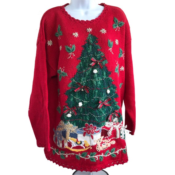 Vintage Tiara International Christmas Sweater, Ugl