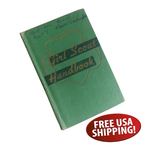 1947 Girl Scout Hand Book, Girl Scouts of USA Memorabilia, Girl Scout Collectible, Official Girl Scout Handbook