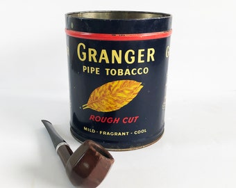 1940s Granger Tobacco Tin, Pipe Tobacco Can - Liggett & Myers Tobacciana