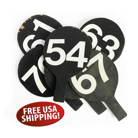 Auction Paddles with Numbers | Bid Paddle Set | Kiefer Auction Supply