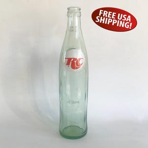 Mid-century RC Cola Soda Pop Bottle, 1970 16oz  Royal Crown Soda Pop Bottle, Soda Pop Collector, RC Cola Lover Gift, RC Cola Collector