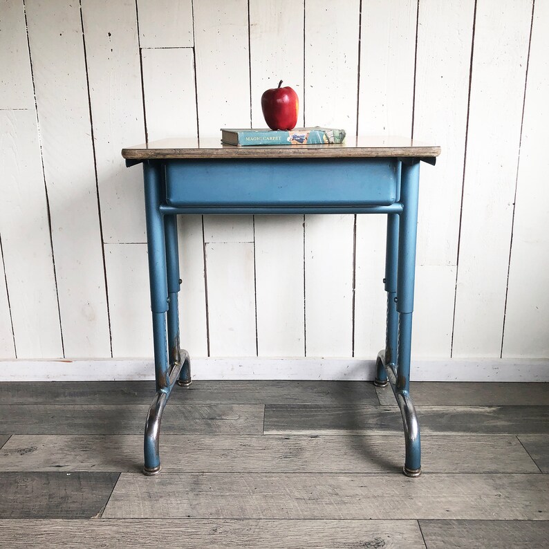 Mid Century Steel School Desk Ready For Child S Deskn Or Etsy