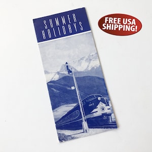 1949 Northern Pacific Railway - Summer Holidays Brochure, Train Travel Brochure, Railroadiana, Railroad Collector, Train Advertising