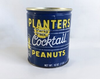 プランターズ カクテルピーナッツヴィンテージ缶 3缶セット 1960年代のヴィンテージプランターズカクテルピーナッツ缶：ミスター