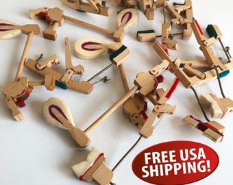 Vintage Piano Hammers, Salvaged Piano Parts, Craft Supply (Set of 12)
