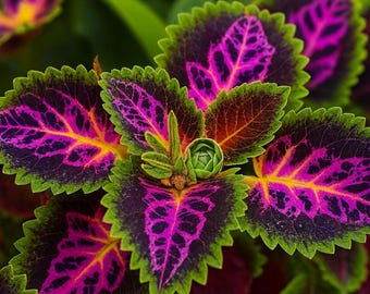25 Rekwiat Rainbow Coleus Seeds, Colorful Foliage Ornamental Plant for Garden Planting