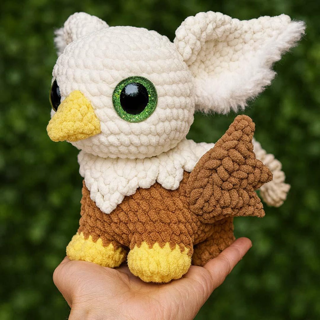Griffin Crochet Patterns, Crochet Pattern, Amigurumi Crochet, Finished ...