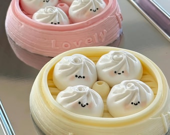 Realistic Steamed Stuffed Bun Taba Squishy Toy,Soft Stress Relief Toy,Unique Fun Gift for Foodies,Super Soft and Squeezable