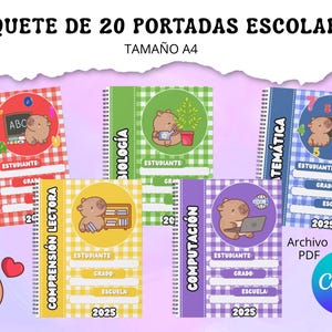 Pack of 20 capybara covers PDF / PRINTABLE