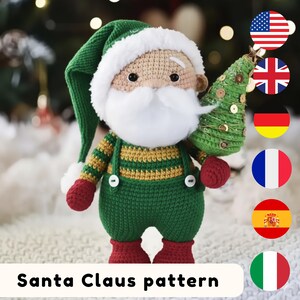 Santa Claus Amigurumi Virkmönster | Juldocka (PDF)