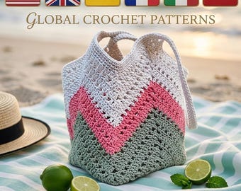 Patrón de bolso de ganchillo cuadrado de la abuela • Bolso de mano fácil, bolso de mercado (descarga en PDF)
