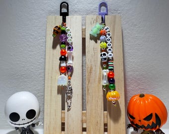Handgemachte Halloween Schlüsselanhänger Anhänger: Geist, Kürbis, Schädel Perlen