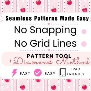 Seamless Pattern Tool and Tiling App for iPad | JL Seamless Creator | 4K PNG Export | No-Gap Pattern Checker | Brick & Half Drop Repeat