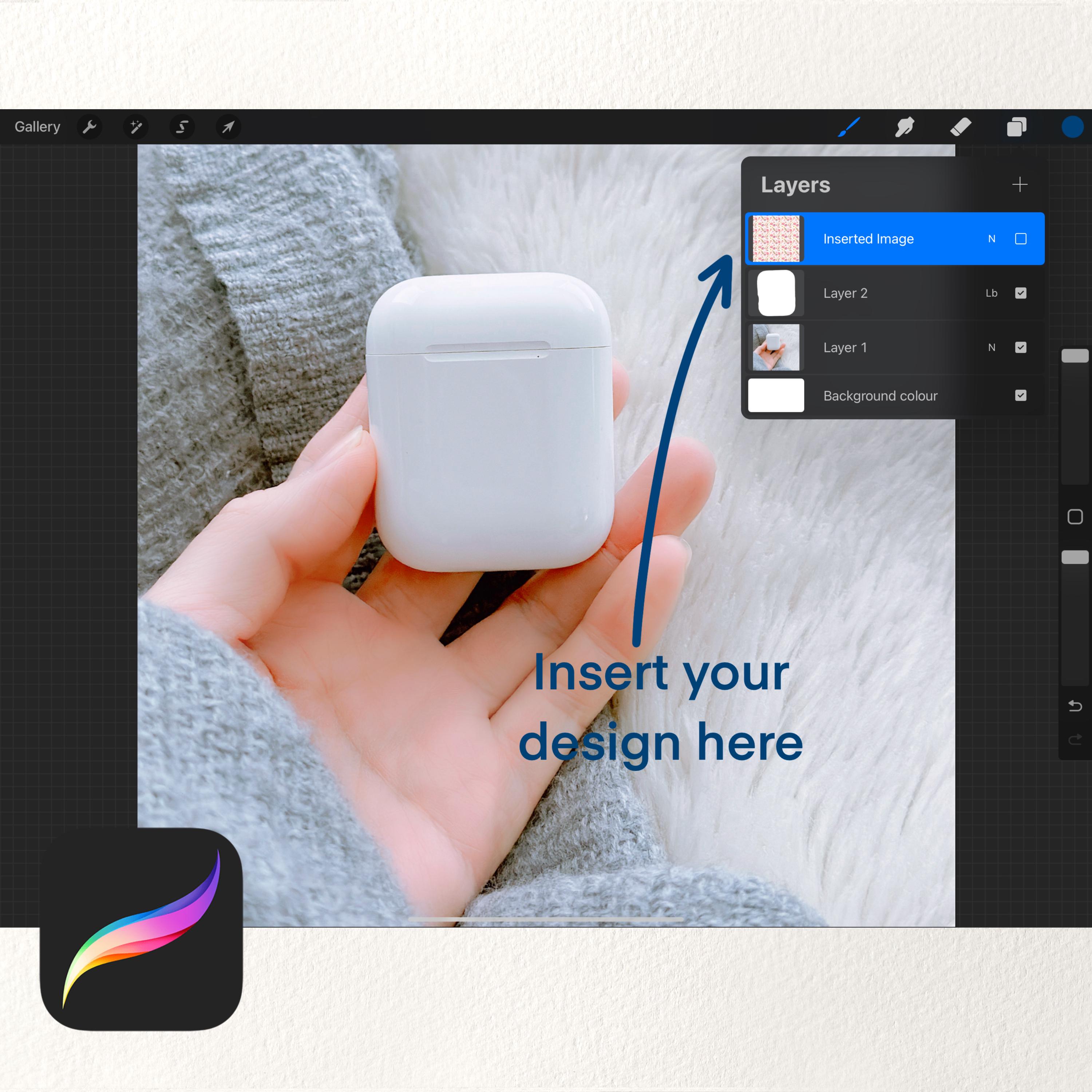 Earpod Case Stand Earpod Case Procreate Mockup: Seamless Pattern Design (digital Download ...
