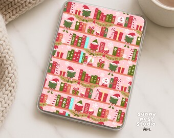 Encarte para Kindle de estantería de Elfos Navideños / Descarga digital de Elfos Navideños / Encarte para funda Kindle de estilo librero / Encarte para Kindle (archivo PDF para 9 tamaños)
