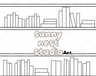 Procreate Bookshelf Scene Creator Bundle: Digital Book Set Template (Digital Download