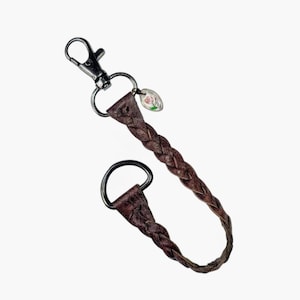 Leather Braided Charm Strap - Handmade
