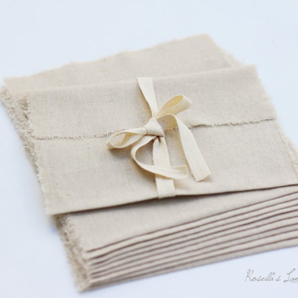 5 x 7 natural linen blend envelopes Set of 10