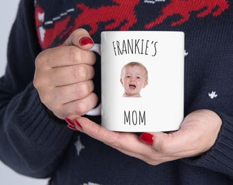Kundenspezifische Babyfototasse, Tasse mit Baby-Gesicht, erste Muttertagstasse, erste Muttertagsgeschenk, Tasse für neue Mutter, neue Mutter Geburtstagsgeschenk