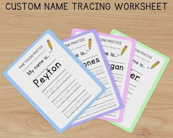 Personalized Name Tracing Worksheet: Kids Handwriting Practice (Printable PDF)