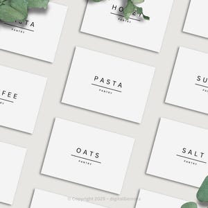 Pantry Collection Personalized Water Resistant Organization Labels For Kitchen Storage Jars Bottles or Containers Instant Download