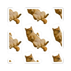 Playful Shiba Inu Kiss-Cut Stickers - Cute Dog Planner Decor, Laptop Stickers, Pet Lover Gifts, Funny Animal Decals
