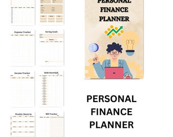Planificador de finanzas personales, Plantilla de planificador, Descarga digital, Planificación de presupuesto, Planificador de finanzas digital, Descarga instantánea