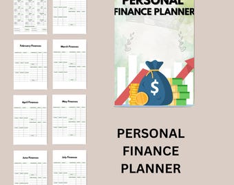 Planificador de finanzas personales, Plantilla de planificador, Descarga digital, Planificación de presupuesto, Planificador de finanzas digital, Descarga instantánea