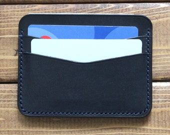 Personalized Slim Pocket Wallet in NAVY BLUE, Slim Wallet, Minimalist Wallet, Groomsman gift, Christmas Gift for him