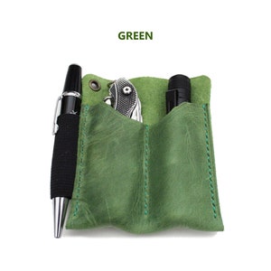 Personalisierter EDC Organizer Minimalistisch Jeden Tag Tragen Caddy EDC Kompakte Brieftasche Geschenk Trauzeugen, Papa, Freund Benutzerdefinierte Messerhalter aus Leder