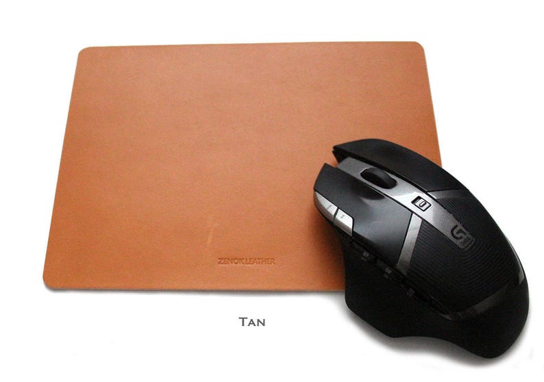 Personalized Mouse Pad Mat made from Italian Vegetable tanned Etsy