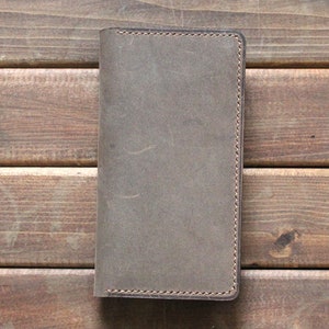 RUSTIC BROWN Hand Stitched Leather wallet for iPhone 16, 16 Pro, 16 Pro Max, 16 Plus and all other iPhone series