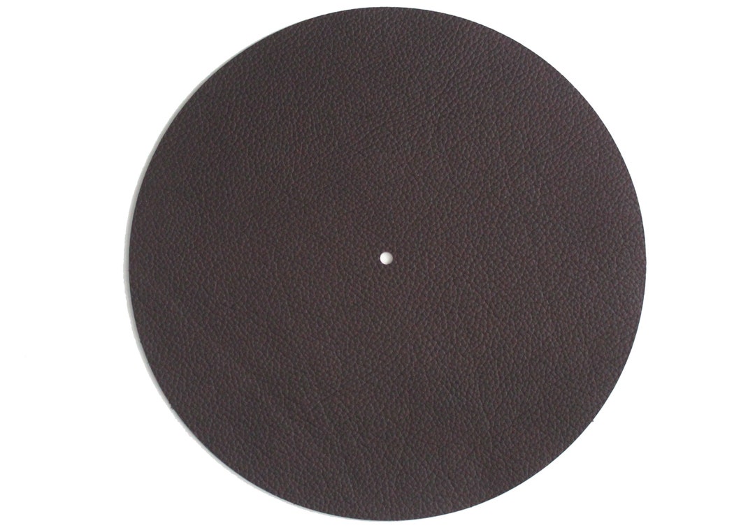 DARK BROWN Leather Turntable Mat Leather Turntable Slip Mat Etsy