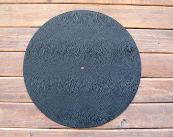 Mata pod gramofon, skórzana mata antypoślizgowa pod gramofon, skórzana mata pod talerz, skórzana mata pod gramofon