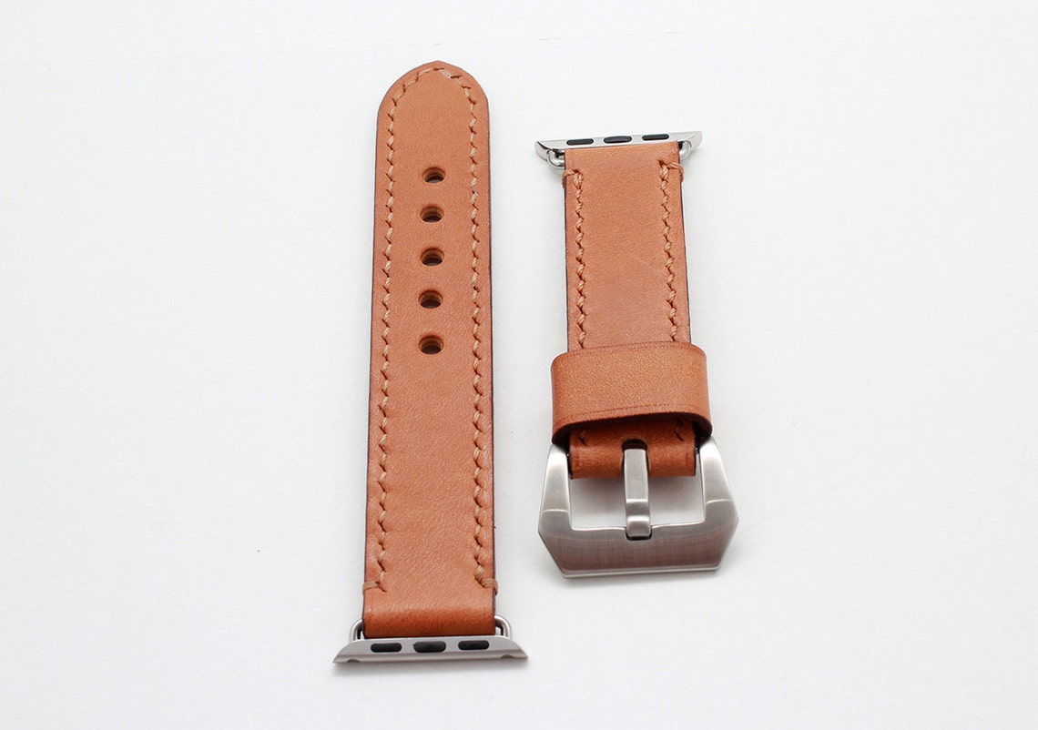 BASEBALL GLOVE TAN Leather Watch Strap New Apple Watch 44 Etsy