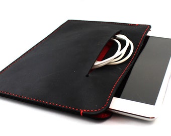 Personalized iPad Pro, iPad Air, iPad Mini, Tablet cases - Hand Stitched Leather Sleeve