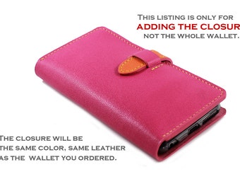 ADDING a Leather Clasp on your new smart phone wallet