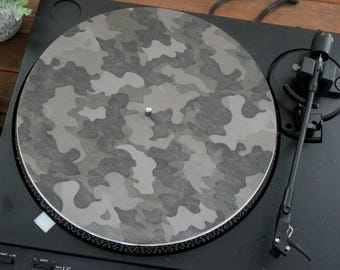 ターコイズブルーレザーターンテーブルマット：フルグレインビニール