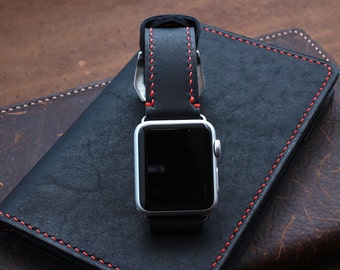 BASEBALL GLOVE Leather Apple Watch 44, 40, 40, 38mm Strap, Watchband 22mm, 24mm, Galaxy Watch 46 & 42mm Band