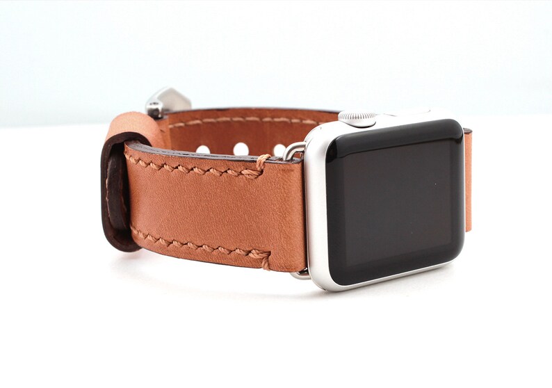 BASEBALL GLOVE TAN Leather Watch Strap New Apple Watch 44 Etsy