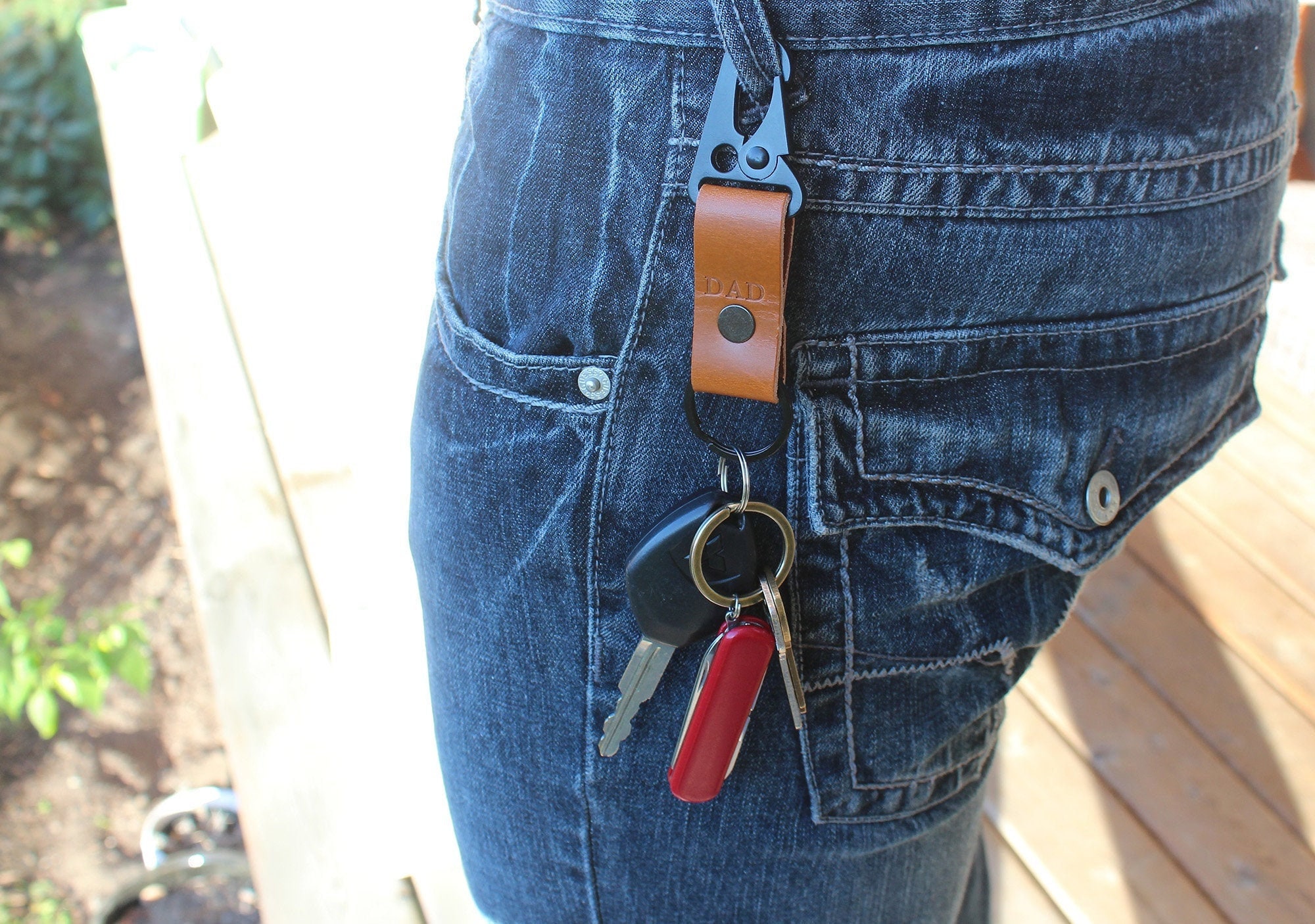 Personalized Spring Loaded Clip KEY CHAIN, Attachable to a Belt