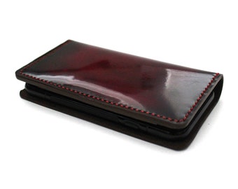 galaxy S23, S23 Plus, S23 Ultra Pixel 8 Pro, Pixel 7 pro, Galaxy Note 10, Android phone wallet case in Hand Burnished Dark Red