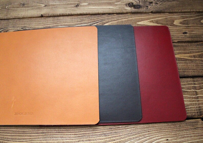 Personalized Mouse Pad Mat made from Italian Vegetable tanned Etsy