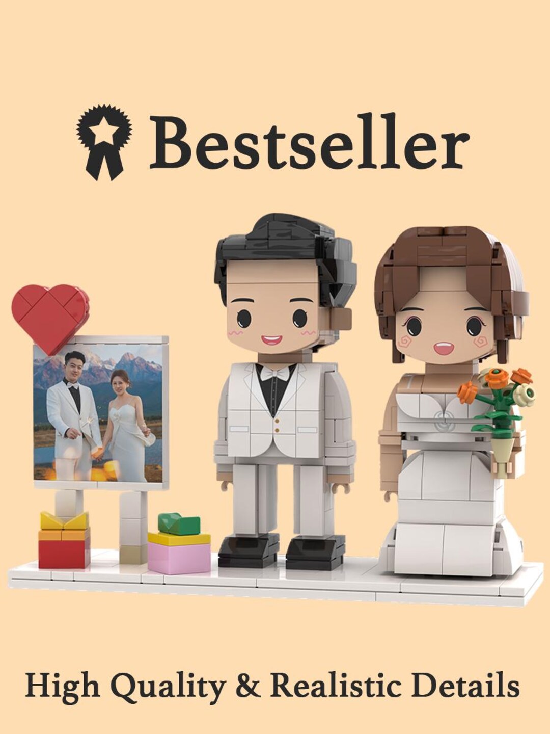 Custom Brick Figures From Your Photo, Personalized Building Block Gift ...